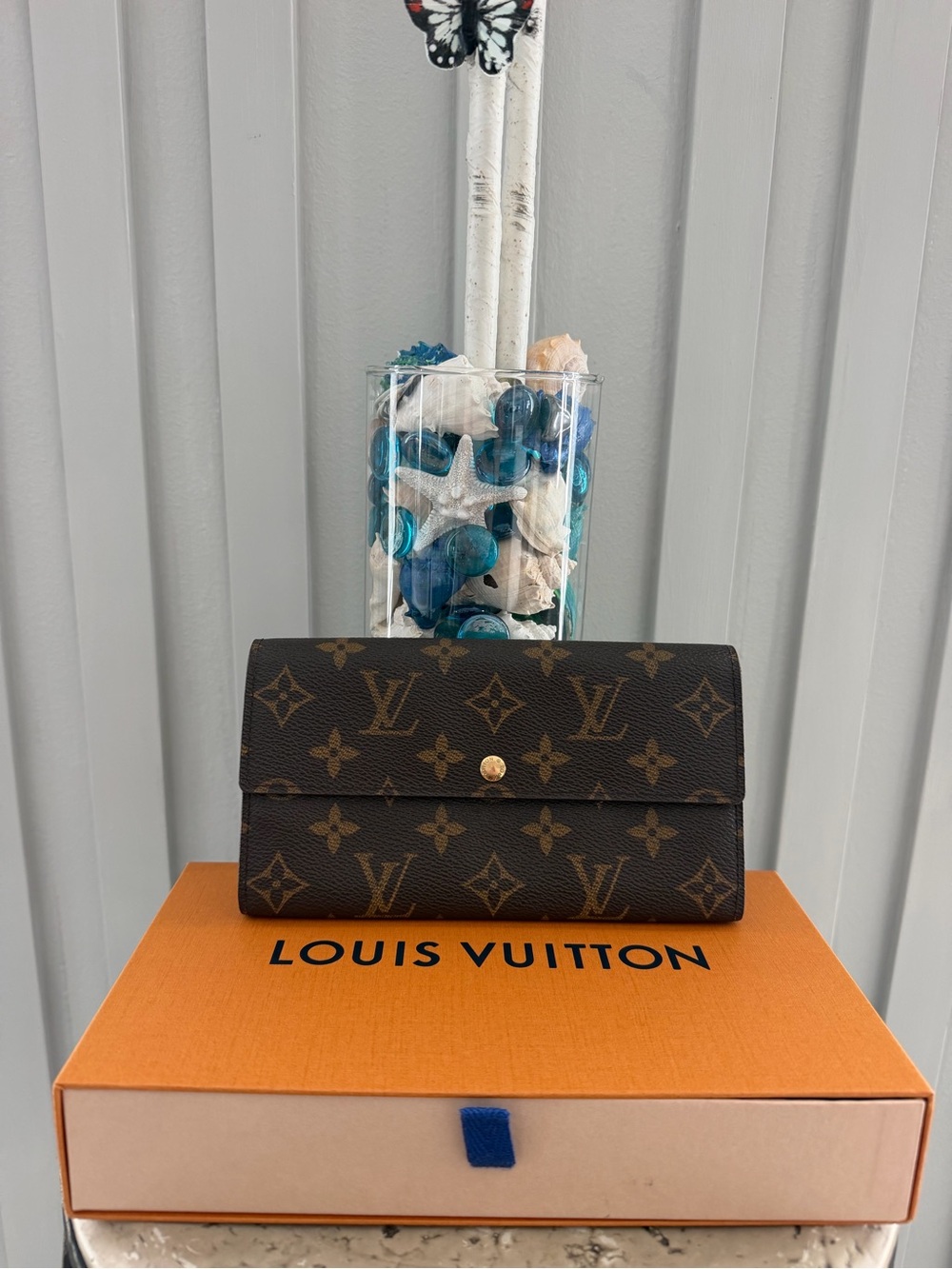 Louis Vuitton Monogram Sarah Wallet - Brown & Gold Hardware - Stunning